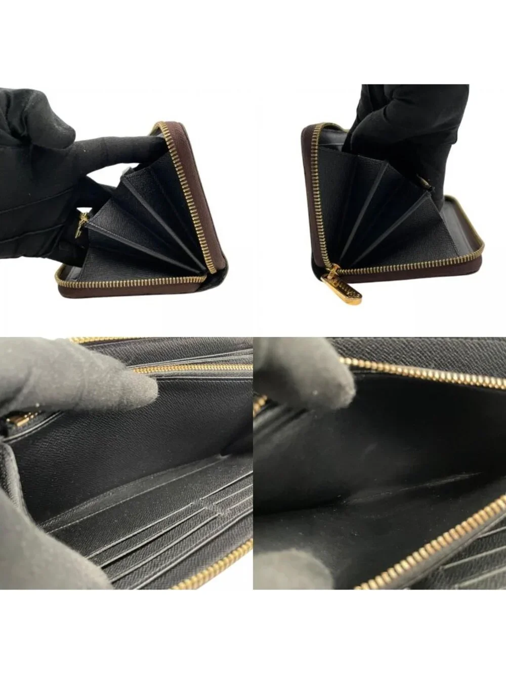 Louis Vuitton Zippy Wallet Monogram Giant Reverse Zip Around Brown